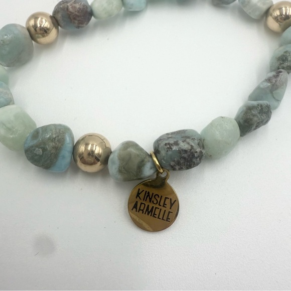 Kinsley Armelle Natural Amazonite Elegant Beaded Bracelet - Picture 5 of 5